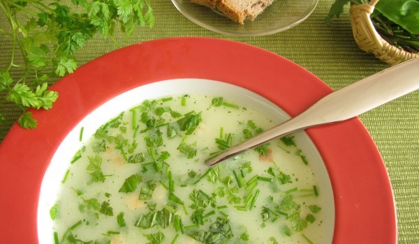Супа със зелен лук и ориз